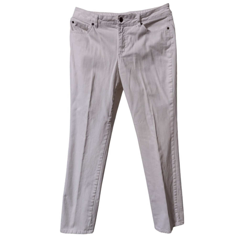 Faded Glory Bootcut Jeans Women's 10 White Narrow Stretch Below Waist FGL18454